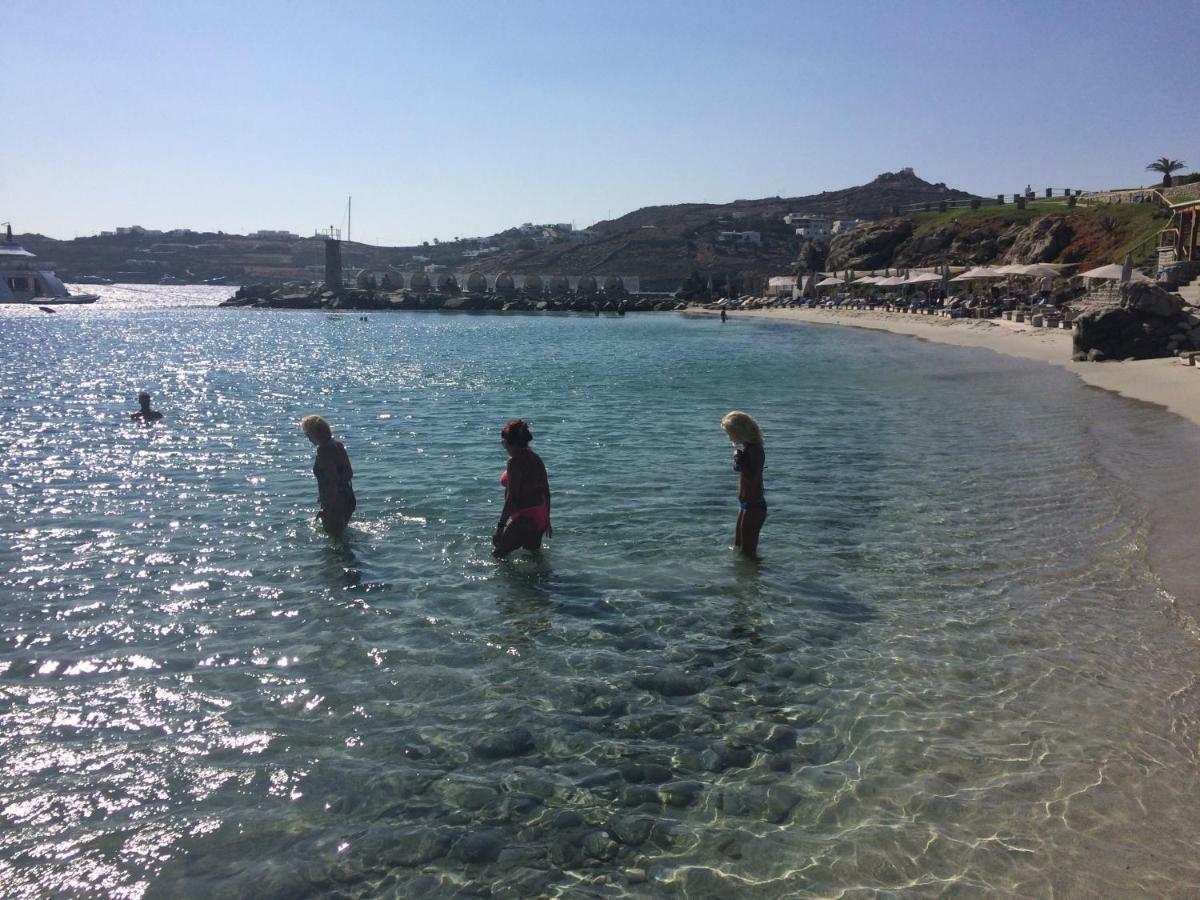 Beachfront Mykonos Guest House Ornos  Bagian luar foto
